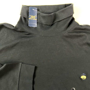 Brooks Brothers 346 Sweater Mens Black‎ Gray Turtleneck Long Sleeve Pullover 2XL